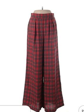 Jodifl Red Plaid Trousers